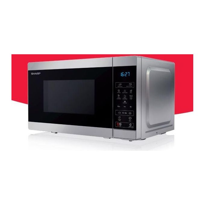 Sharp YC-MS02ES Forno a Microonde Capacita' 20 Litri Potenza  800W 8 programmi funzione ECO Elettronico Argento