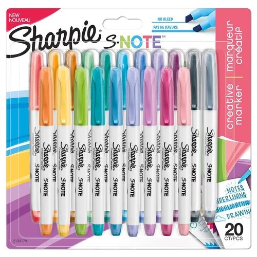Sharpie Creative Marker S-Note 20 Colours Marcatori 20 Pezzi