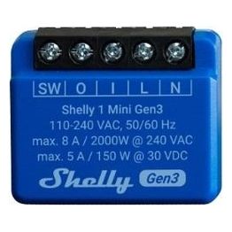 Shelly Rele' Plus 1 Mini Gen 3 Blu