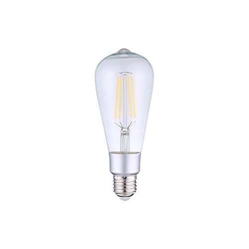 SHELLY Vintage ST64 Lampadina LED Smart Wi-fi a Controllo Vocale, Compatibile con Alexa e Google Home, Dimmerabile, 750lmn di intensità Luminosa, Attacco E27