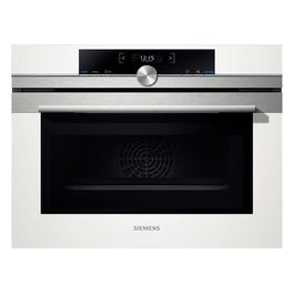 Siemens CM633GBW1 Forno Elettrico Multifunzione da Incasso con Microonde 45 Litri 6 Programmi varioSpeed Display TFT softMove 45 cm Bianco