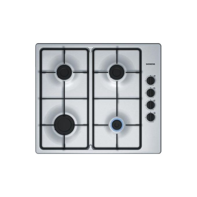 Siemens EG6B5PB60 Piano Cottura a Gas 60cm 4 Fuochi con Finitura Ghisa Inox