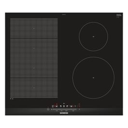 Siemens EX675FEC1E Linea iQ700 Piano Cottura ad Induzione 4 Zone 2 Zone Induzione + 1 FlexInduction touchControl fryingSensor 17 livelli di potenza 60 cm Nero