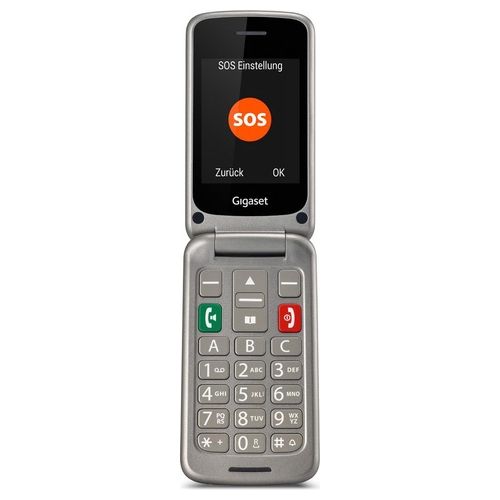 Gigaset GL590 Cellulare SeniorPhone Tastiera Parlante Display 2,8'' Tasto Sos Dual Sim Grigio