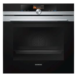 Siemens HB676G0S1 Forno Elettrico Multifunzione da Incasso Pirolitico Capacita' 71 Litri Classe energetica A+ 13 programmi 3650 W Display TFT touch 3,7“ 60 cm Nero/Acciaio Inox