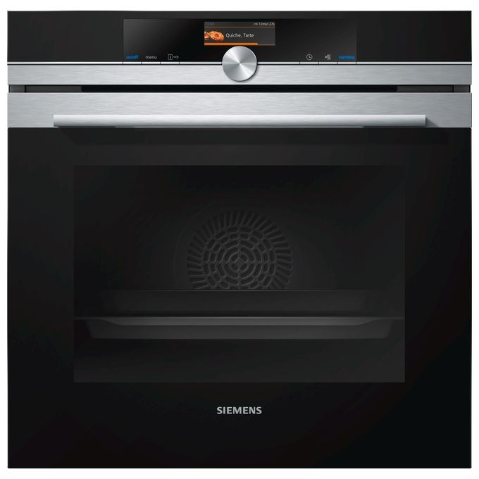 [RICONDIZIONATO] Siemens HB676G0S1 Forno Elettrico Multifunzione da Incasso Pirolitico Capacita' 71 Litri Classe energetica A+ 13 programmi 3650 W Display TFT touch 3,7? 60 cm Nero/Acciaio Inox