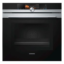 Siemens HN678G4S6 iQ700 Forno Elettrico Multifunzione da Incasso Combinato con Microonde Pirolitico Vapore Capacita' 67 Litri Classe energetica A 15 programmi Display TFT Wi-Fi Home Connect 60 cm Acciaio Inox