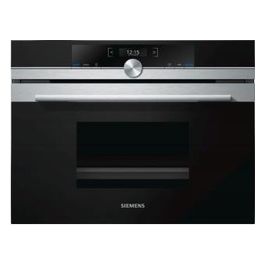 Siemens CD634GAS0 iQ700 Forno Elettrico da Incasso 38 Litri Vapore Display TFT softMove Nero/Acciaio Inox