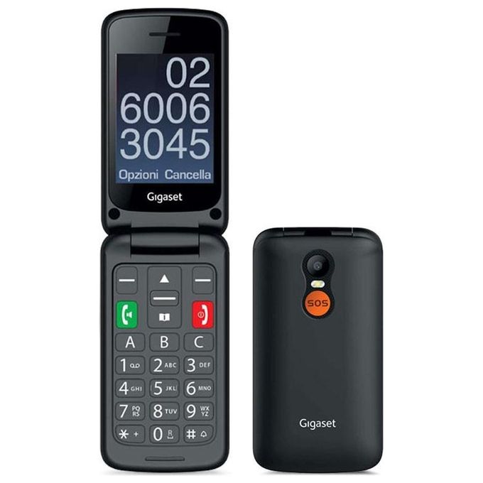 Gigaset GL590 Cellulare SeniorPhone Tastiera Parlante Display 2,8'' Tasto Sos Dual Sim Nero