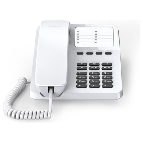Gigaset DESK 400 telefono da tavolo e da parete con quattro tasti di chiamata rapida Bianco