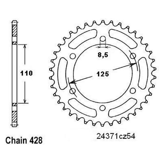 Sifam Corona Beta 50 Rk6 1994-1998 - 428 - 54 Denti - Simile a JTR4371