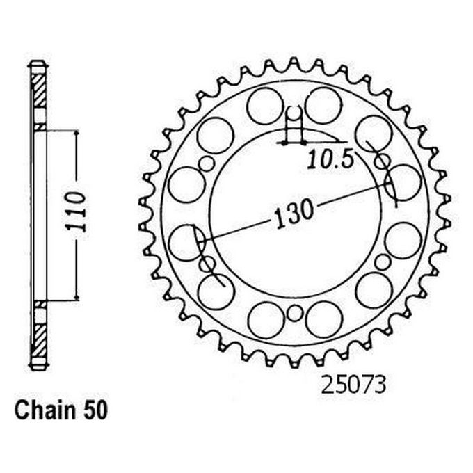 Sifam Corona Gsx-r 1000 2009 - 530 - 42 Denti - Simile a JTR479