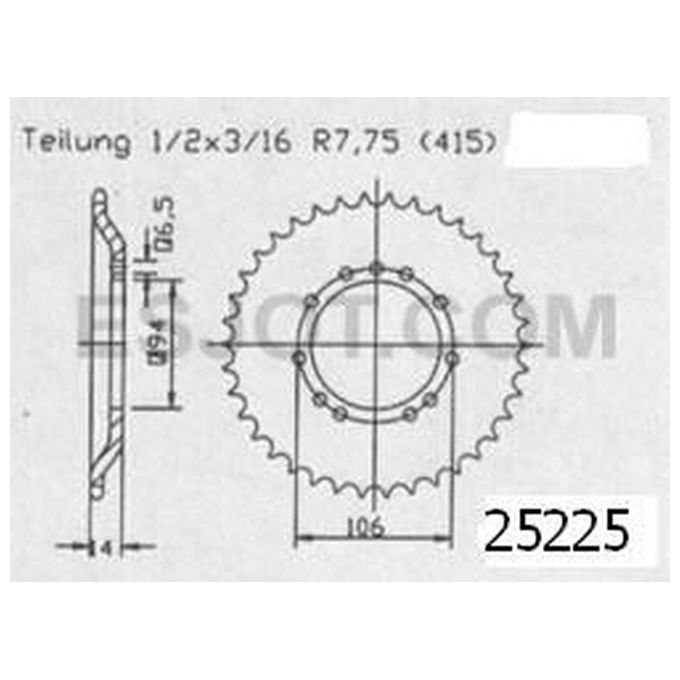 Sifam Corona Ktm 50 Sx Pro 2001-2003 - 420 - 44 Denti - Simile a JTR5225