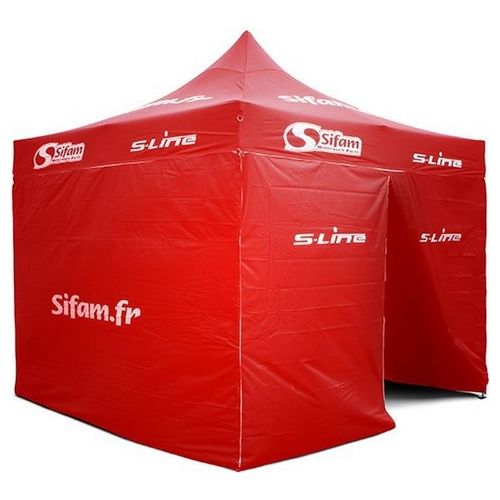 Sifam Gazebo alluminio 3x3m Rosso Struttura alluminio - 12kg Telo polyestere 250gr/m2 