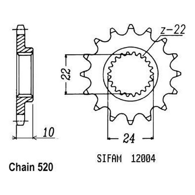 Sifam Pignone 125 Etx Tuareg 1986-1987 - 520 - 15 Denti - Simile a JTF402