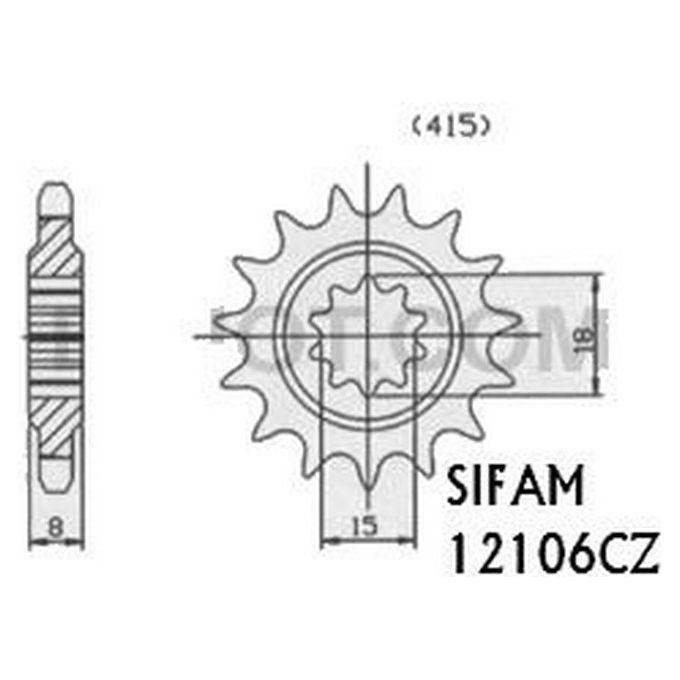 Sifam Pignone 50 Rx 1993-1995 - 50 Rs Extrema 1992-1994 - 415 - 13 Denti - Simile a JTF589