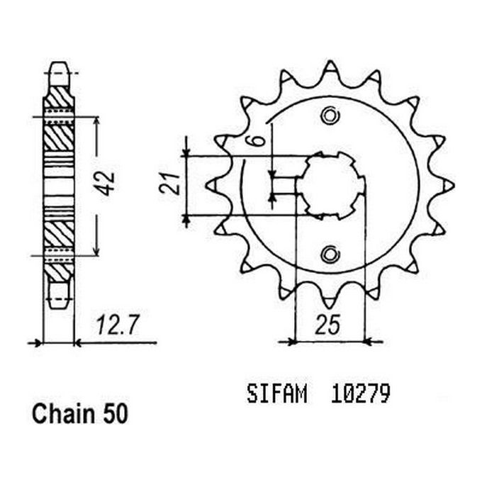 Sifam Pignone Cb 550 F 78-1980 - 530 - 17 Denti - Simile a JTF288