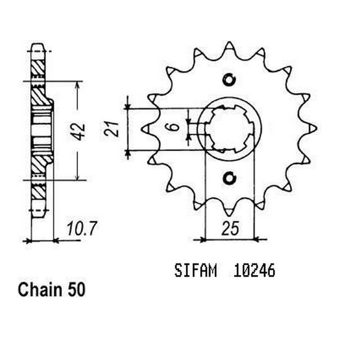 Sifam Pignone Cbx 550 F 1986-1987 - Cb 650 S Custom 1982-1984 - 530 - 16 Denti - Simile a JTF338