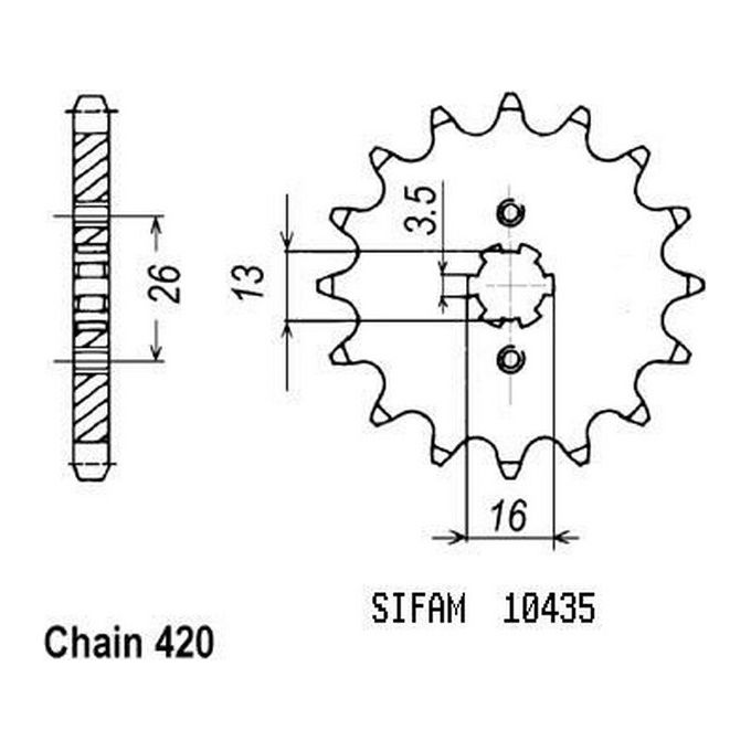 Sifam Pignone Dt 50 Mx 1983-1995 - 420 - 11 Denti Simile a JTF562