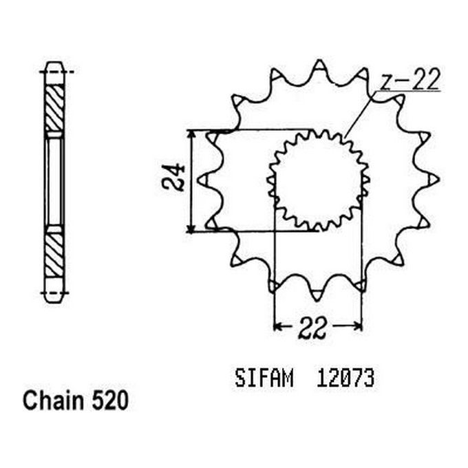 Sifam Pignone Rs 125 Extrema 1993-2000 - 520 - 16 Denti - Simile a JTF394