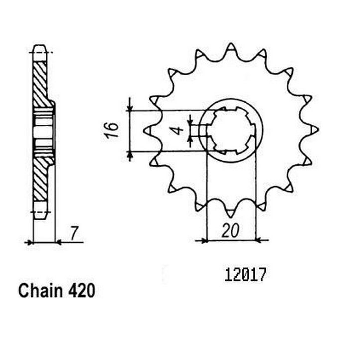 Sifam Pignone Ts 50 Xk 1984-1998 - 420 - 12 Denti - Simile a JTF413