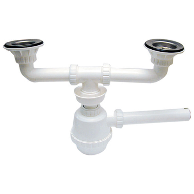 Sifone Plastica per Lavello 2 Vie Modello 362