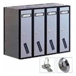 Casellario Vert 4P alluminio Silver 31-504