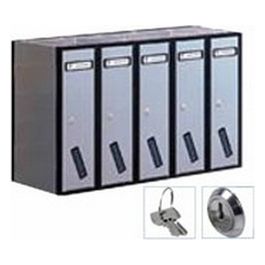 Casellario Vert 5P alluminio Silver 31-505