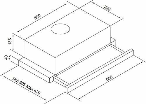 Silverline 3129.6 Cappa ad Incasso Aspirante/Filtrante