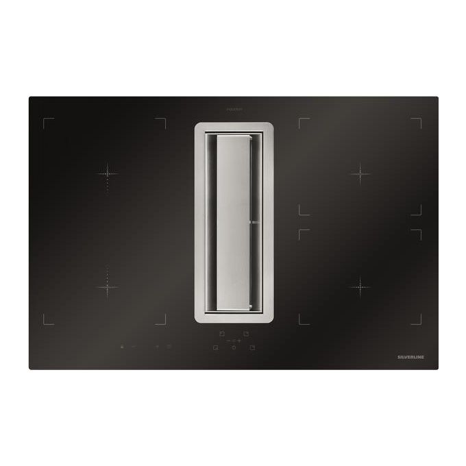 Silverline 738681 Flow-in Cappa da incasso 78 cm 616 m³-h Classe A 4 Velocita' colore Nero