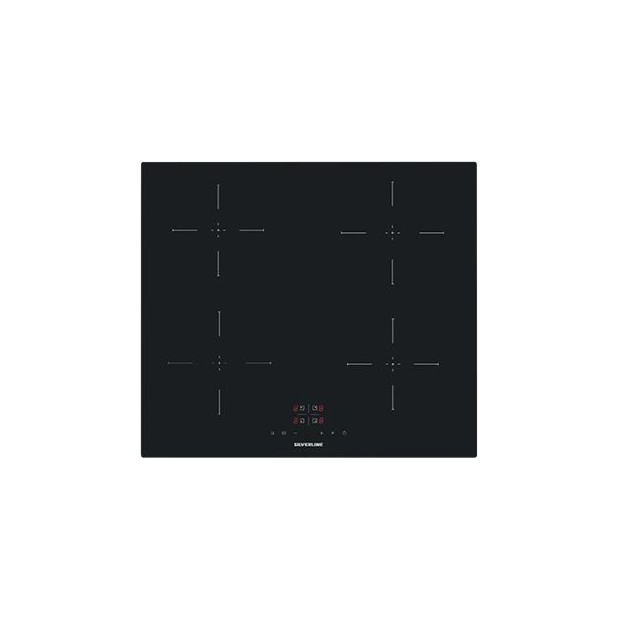 Silverline IH5445B01 Piano Cottura Induzione 4 Fuochi 60 cm Vetro schott colore Nero