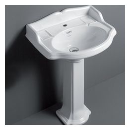 Simas Ar814 Arcade Lavabo Cm.59 Bianco Con Spalliera