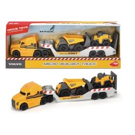 Camion Dickie Volvo con 2 Mezzi 32cm