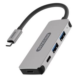 Sitecom CN-384 USB-C Hub 4 Porte da Usb-C Maschio a 2X Usb 3.1 + 2X Usb-C 3.1 Porte Hub in Alluminio