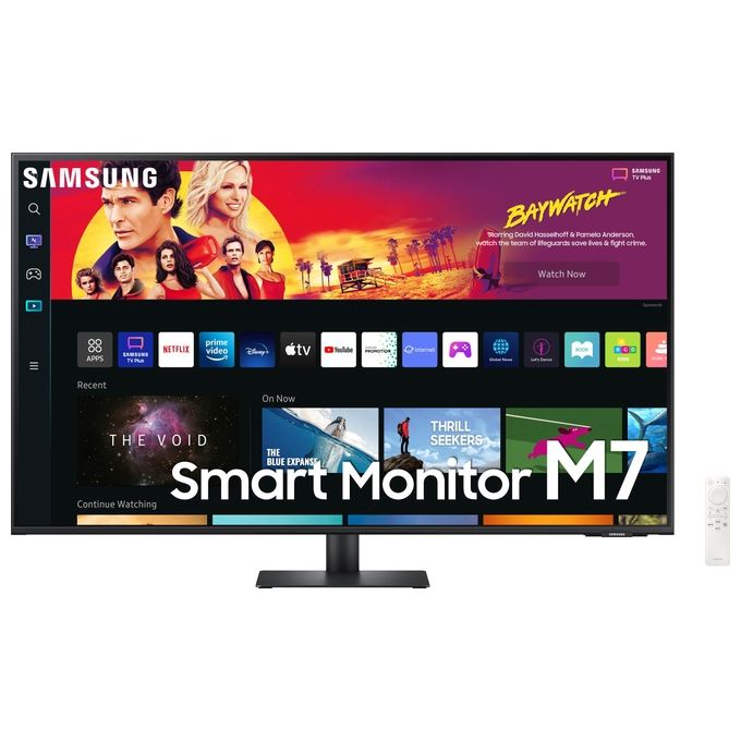 Smart Monitor M7 (S43BM700) Flat 43'' 3840x2160 (UHD 4K) Piattaforma Smart TV (Amazon Video Netflix) Airplay Mirroring Office 365 Wireless Dex Casse Integrate WiFi HDMI USB Type-C
