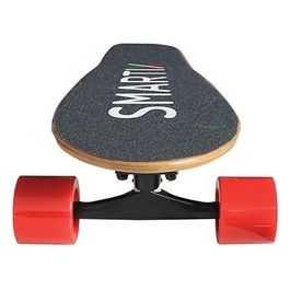 Smartix Short Skateboard con Telecomando Velocità 10KM/h Nero/rosso fino a 100kg Distanza 10km Velocità max 15km/h