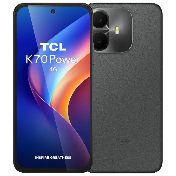 TCL K70 POWER 4G SPACE GREY Smartphone 8 GB 256 GB 6.8'' 50 MP 6500 mAh Android 16.0 colore Grigio