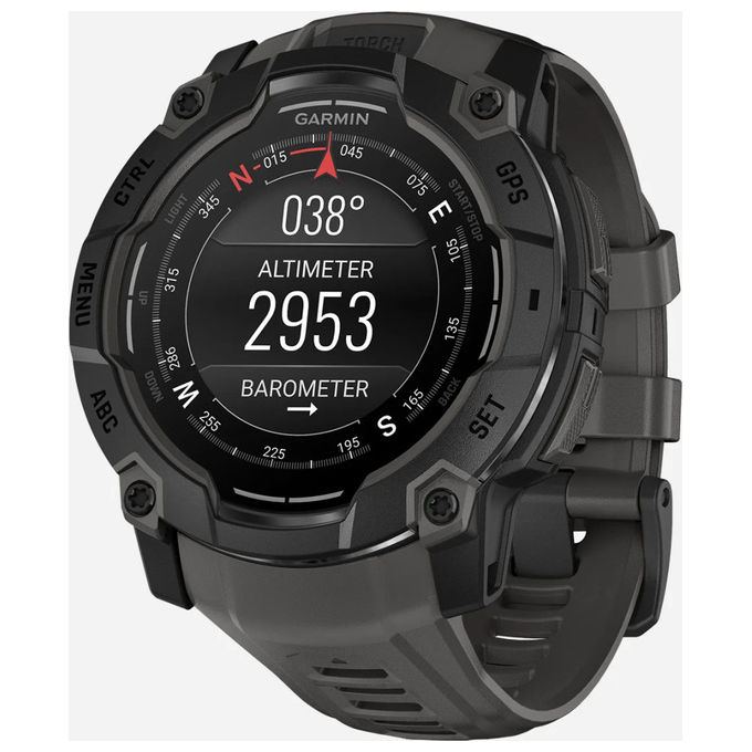 Garmin 010-03020-00 Instinct 3 Smartwatch Sportivo AMOLED 1.3'' 50mm GPS Multi-banda 10ATM Torcia LED GarminPay Autonomia 24 giorni colore Nero