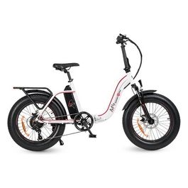 E-Bike M4 Pearly White e Red 20x4 Batteria Litio 36v 10ah Max 25km/h Autonomia 35/40km