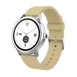 SW063 1.22'' Assistente Vocale Chiamate Bluetooth Notifiche Sport Salute Cinturino in Silicone Beige