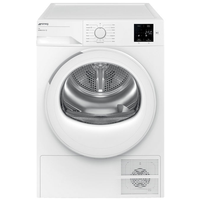 Smeg DRC07EE Asciugatrice Libera Installazione a pompa di calore, 7 kg, profondita' 54,6 cm, 64 dB(A), Bianco, Classe E