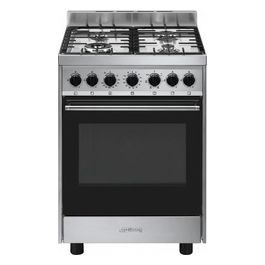 Smeg B601GMXI9 Estetica Mista Cucina a Gas con Forno Elettrico Ventilato 4 Fuochi Classe energetica A 60x60 cm Acciaio Inox