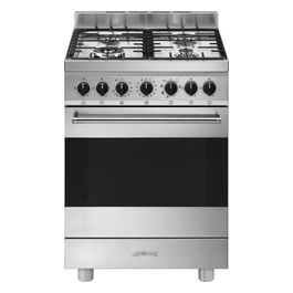 Smeg B61GMX2 Cucina a Gas 60x60cm 4 Fuochi Forno Multi8 Classe Energetica A Inox