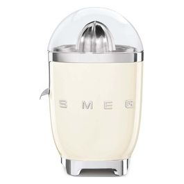 CJF01WHEU Estetica 50's Style Spremiagrumi Elettrico con Beccuccio Antigoccia in Acciaio Inox e Chiusura a Scatto Potenza 70 W Panna