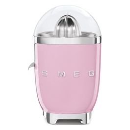 CJF01PKEU Estetica 50's Style Spremiagrumi Elettrico con Beccuccio Antigoccia in Acciaio Inox e Chiusura a Scatto Potenza 70 W Rosa