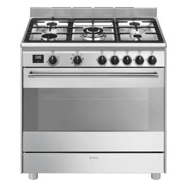 Smeg Concerto Cucina con piano cottura a Gas 5 fuochi inox 90x60