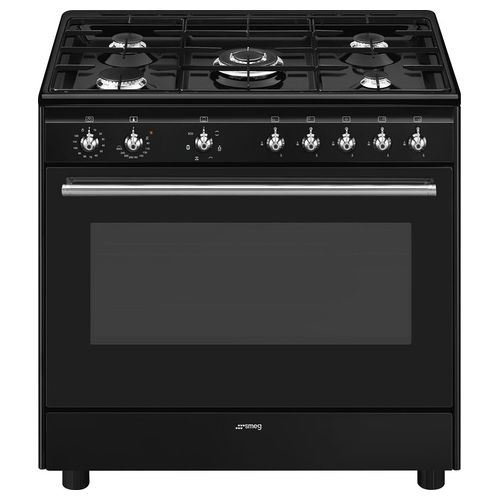 CX91GMBL Concerto Cucina Libera Installazione Gas 5 fuochi Forno Elettrico Termoventilato 115 L Classe A (90x60x90 cm) colore Nero