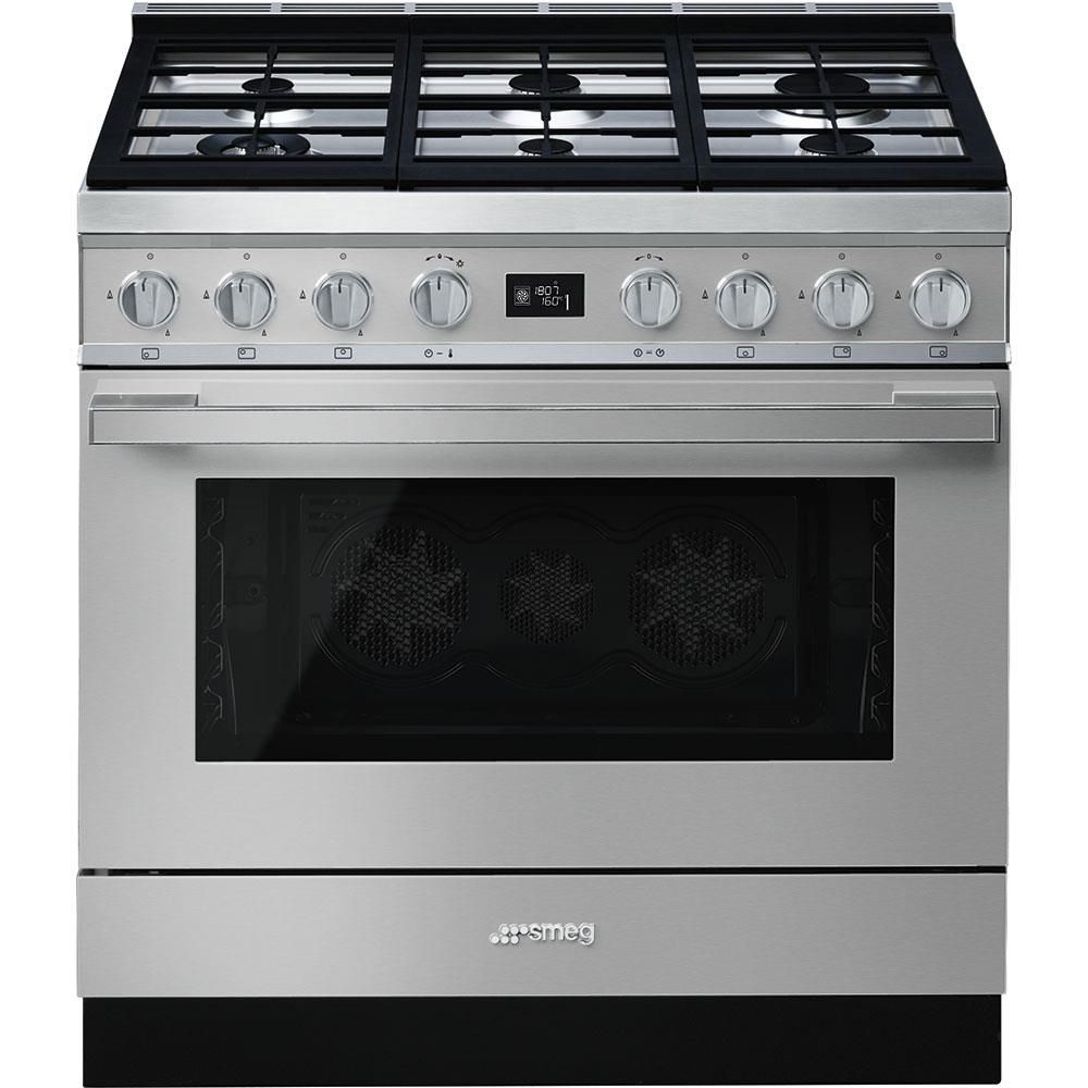 Smeg CPF9GPX Cucina a Gas con Forno Elettrico Multifunzione | Yeppon