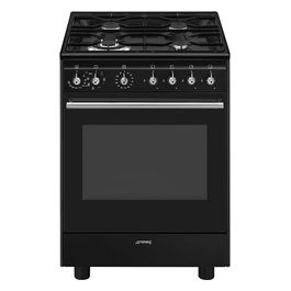 Smeg CX61GMBL Estetica Classica Cucina con piano cottura Gas 60x60 cm Forno elettrico Classe A Nera