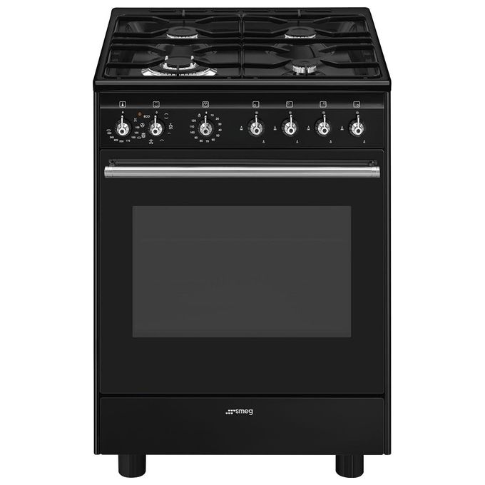 Smeg CX61GMBL Concert Cucina con Piano Cottura Gas 4 Fuochi Forno Elettrico 70 L Classe A (90x60x60 cm) colore Nero